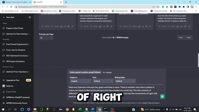 How to Create Video Games using Chat GPT & Python (Easy) | Game Development using chatGPT AI смотреть онлайн