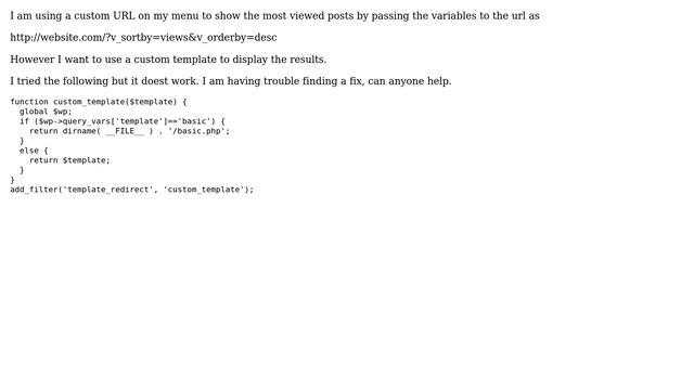 Wordpress: Custom template redirect based on url vars смотреть онлайн