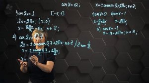 36-Простейшие тригонометрические уравнения. y=cosx. 2 часть. 10 класс.