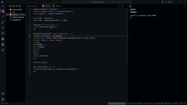 How to make Instagram Scrapping API in Node JS | Node JS | Sahil Verma смотреть онлайн
