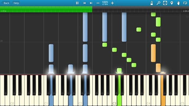 Макsим - Мой Рай (на пианино Synthesia) смотреть онлайн