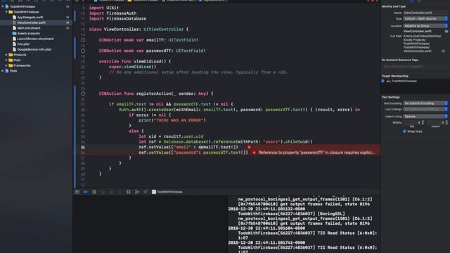 Todo App using Firebase Swift 4.2 смотреть онлайн