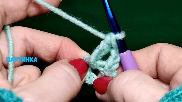 вязаная ПУГОВИЦА с 4-мя дырочками смотреть онлайн