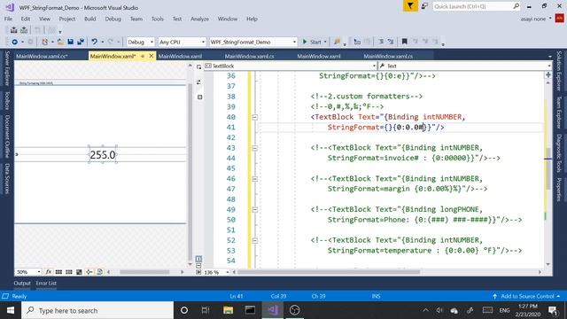 WPF String Formatting Using XAML смотреть онлайн