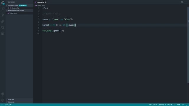 PHP Arrow Functions: Only one expression allowed (5/6) смотреть онлайн