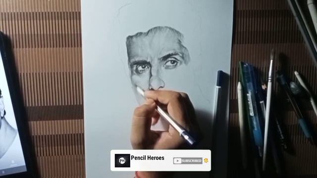 Pencil Sketch of Bollywood actor Sonu Sood / pencil heroes / easy sketching смотреть онлайн