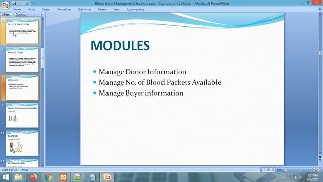PPT - Blood Bank Management Project PPT | Java Swing Mysql смотреть онлайн
