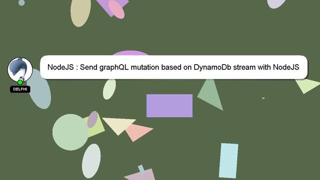 NodeJS : Send graphQL mutation based on DynamoDb stream with NodeJS смотреть онлайн