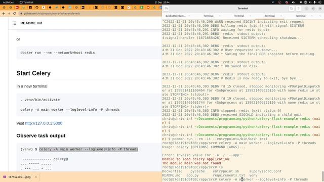 Python cellery flask docker containerize redis background tasks example смотреть онлайн