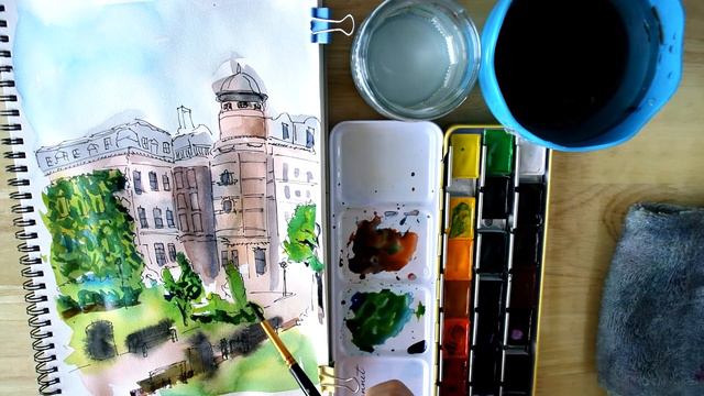 Ink and Wash - Paint with me Experiment using Sonnet Watercolors смотреть онлайн