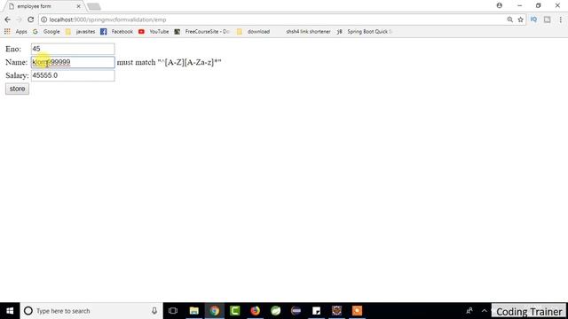 Spring web mvc Form validation with regular expressions | @Pattern, @NotNull ,@NotEmpty,Validation смотреть онлайн