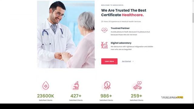 Medicheck Medical and Health WordPress Theme 12 doctor Build Website смотреть онлайн