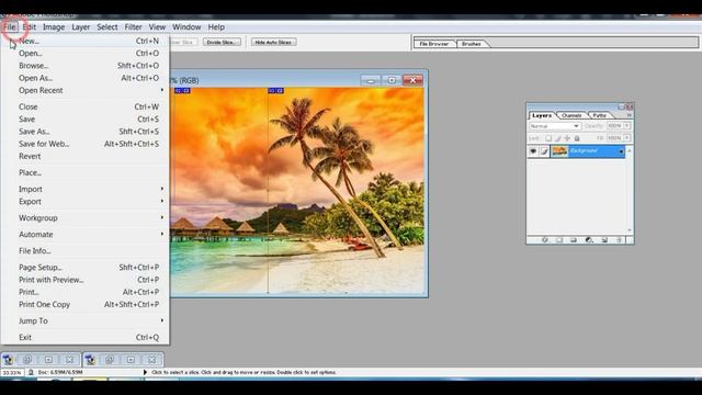 Photoshop Me Slice Tool Ka Use | Save For Web Use Slice Tool | How to Use Of Slice Tool In photosho смотреть онлайн