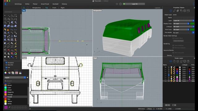 3D Rhino Model Volkswagen Bus 3 смотреть онлайн