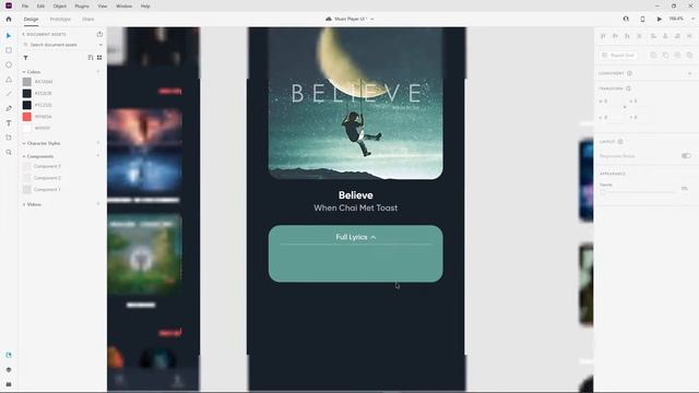 Music App UI Design | UI/UX Design Tutorial | Adobe XD