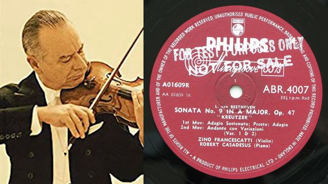 Beethoven: Sonata No 9 "Kreutzer" (Francescatti, violin; Casadesus, piano) смотреть онлайн