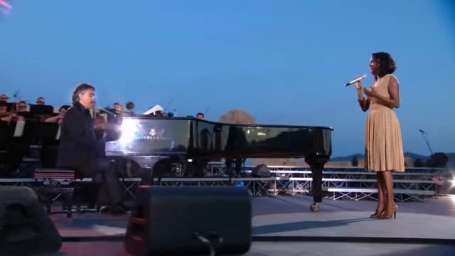 Andrea Bocelli Vivo Per Lei duet with Heather Headley Full HD with Lyrics смотреть онлайн
