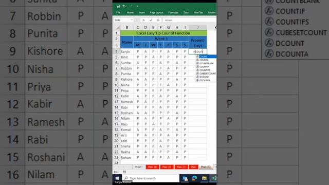 Count if in excel |Example - 2|#countif #excel #exceltips #excelformulas#exceltricks #excelfunction смотреть онлайн