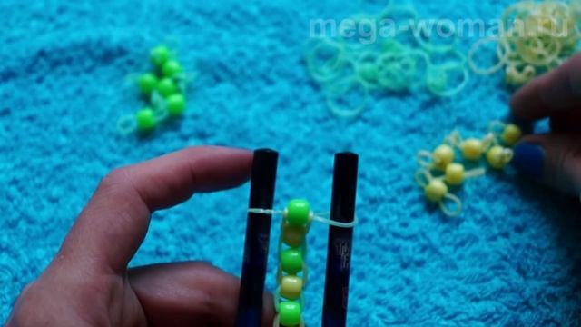 Браслеты из резинок. Браслет из резинок и бусин на карандашах смотреть онлайн