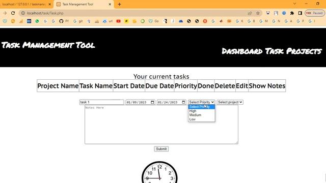 Task Tool Management System in PHP смотреть онлайн
