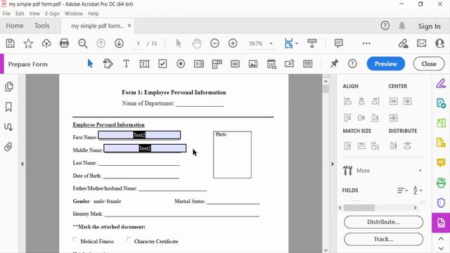 How to create duplicate text box in fillable pdf form using Adobe Acrobat Pro DC смотреть онлайн