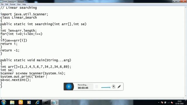 Linear Search in Java смотреть онлайн