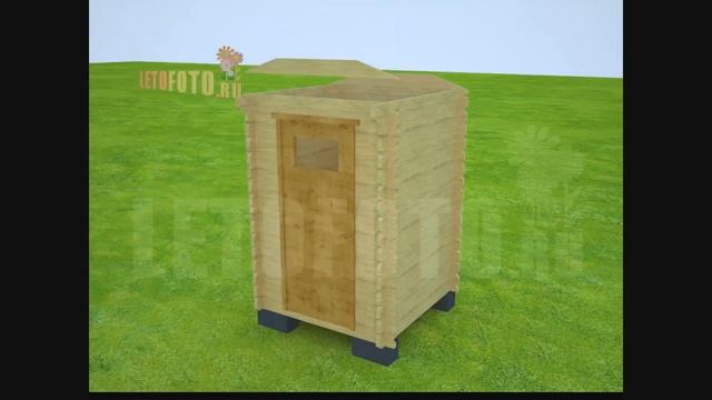 ТУАЛЕТНЫЙ ДОМИК (1.7Х1.7Х2.52 М). БРУС 45 ММ смотреть онлайн