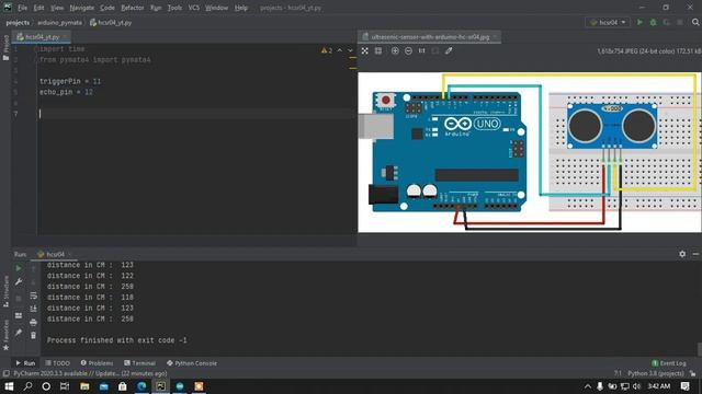 Control your HC-SR04 Ultrasonic sensor using python and arduino || PyMata || Arduino|| смотреть онлайн