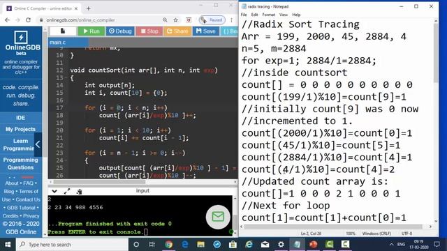 Radix Sort Tracing смотреть онлайн