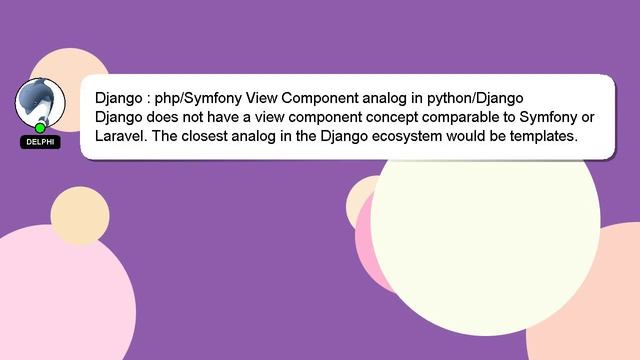 Django : php/Symfony View Component analog in python/Django смотреть онлайн