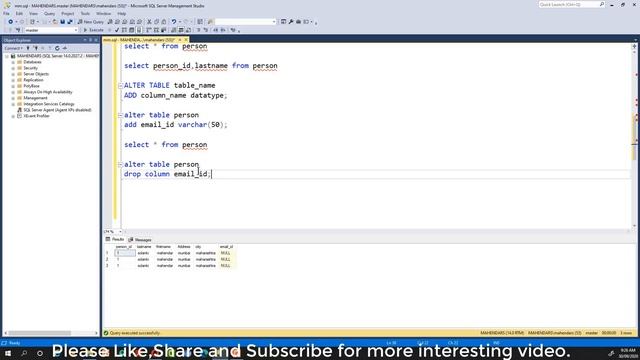 #5 How to ALTER table in SQL (add column, Remove column and change data type) with example [2021] смотреть онлайн