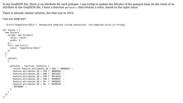 GIS: How can GeoJson polygons be colored programmatically using OpenLayers 6? смотреть онлайн