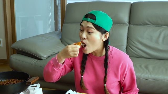 Mukbang 짜파게티 떡볶이 먹방 Black Noodle TTeokbokki DONA 도나