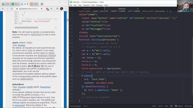 Mini calcolatrice in javascript, jQuery, ajax, json e php смотреть онлайн