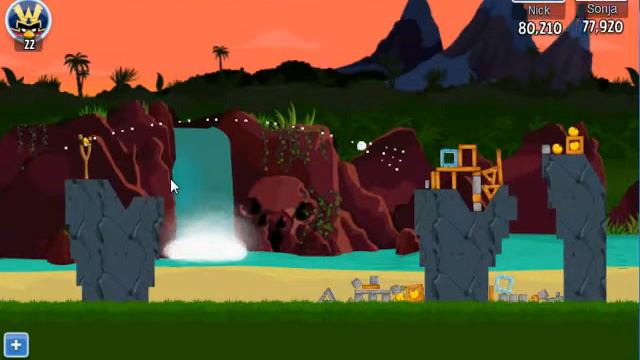 Angry birds facebook Surf and Turf Level 21 no Power up смотреть онлайн