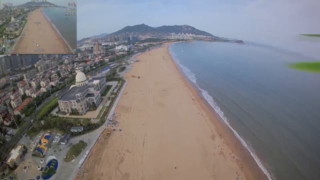 плавный полет над морем в qingdao. 青岛 смотреть онлайн