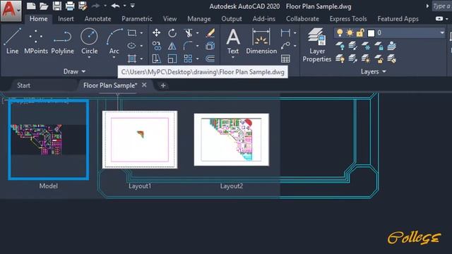 AutoCAD 2020 Navigating paper space and model space 303 смотреть онлайн