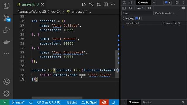 Everything about Arrays | Javascript Lecture 23 | Web Development Course смотреть онлайн
