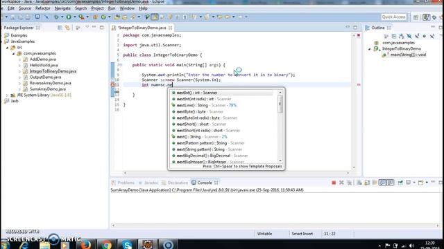 Write a java program to convert Integer to Binary in java? смотреть онлайн