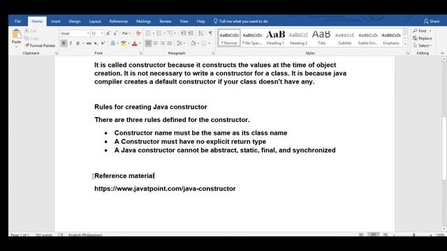 Constructor in Java смотреть онлайн
