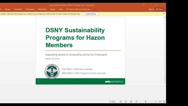 2019 03 Hazon Seal NYC Cohort Launch and Composting Initiative смотреть онлайн