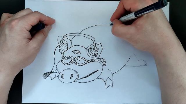 Как нарисовать Свинку из Маши и Медведя