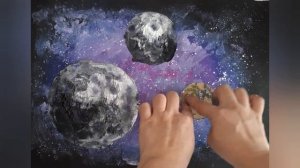 Как нарисовать космос поэтапно. Поэтапный рисунок гуашью.