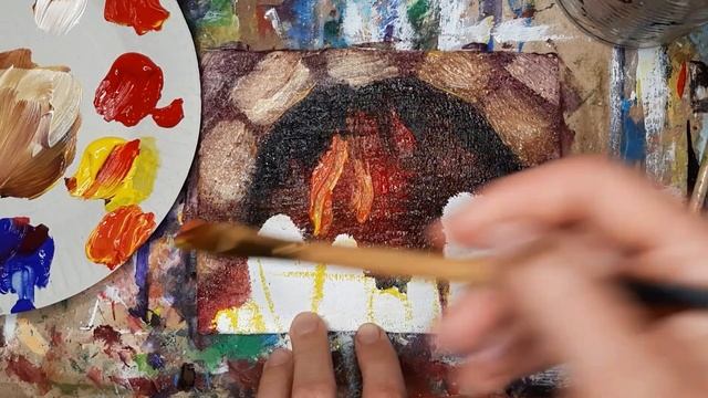 КАМИН |Рисуем пламя и теплые носочки? смотреть онлайн