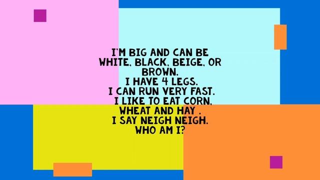 Animal Riddles For Kids- Farm Animal Riddles With Answers | Who Am I?