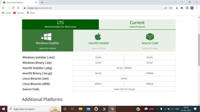 Installing the LTS version of NodeJS. смотреть онлайн