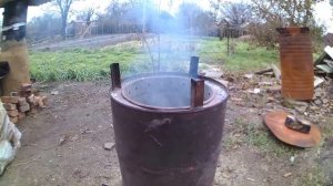 Бездымная печка для сжигания мусора