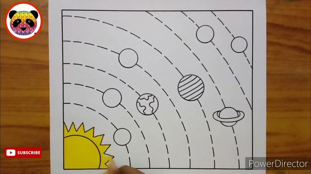 Solar System Drawing / How to Draw Solar System / Solar System Planets Drawing / Solar System смотреть онлайн
