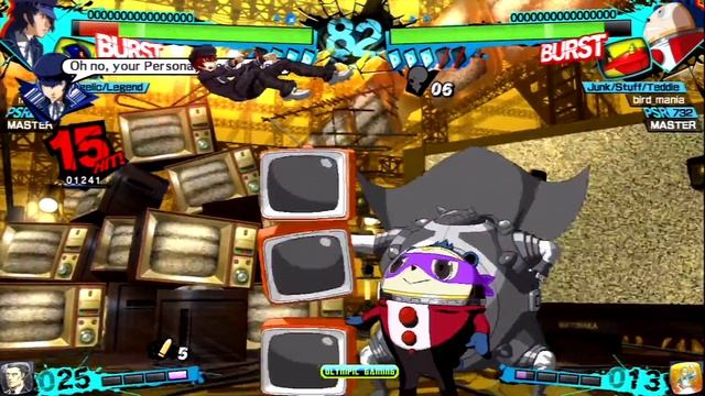 Midoren (Naoto) Vs Bird mania (Teddie) Persona 4 Arena Ultimax Gameplay смотреть онлайн