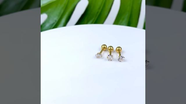 Пирсинг - кристалл сердце в золотом цвете смотреть онлайн